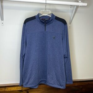 Spyder Active Blue 1/4 Zip Long Sleeve Top- L‎